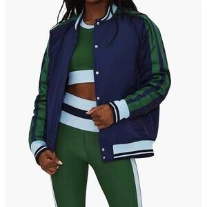 NEW BEACH RIOT flight jacket in blue-green
